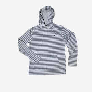 Striped‎ Gray and White Hoodie
